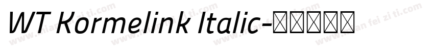WT Kormelink Italic字体转换